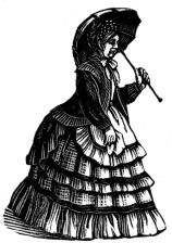 wood-engraving print: Miss Simmonds for The Runaway